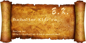 Buchalter Klára névjegykártya