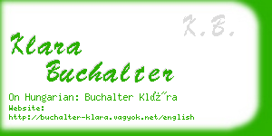 klara buchalter business card